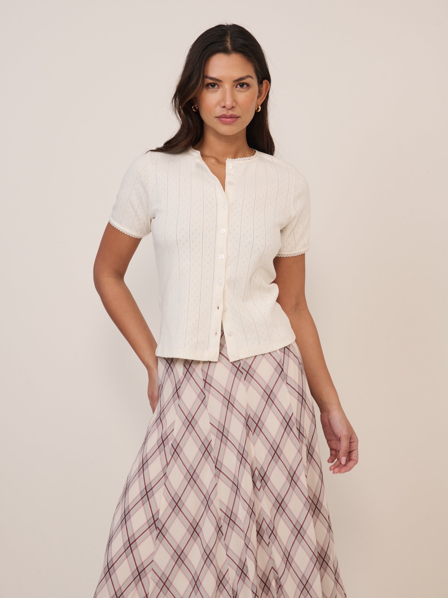 White Soft Polished Modern Shorts - Image 3