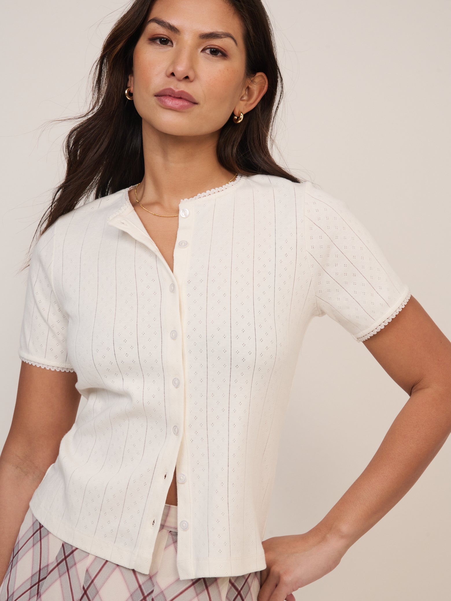 White Soft Polished Modern Shorts