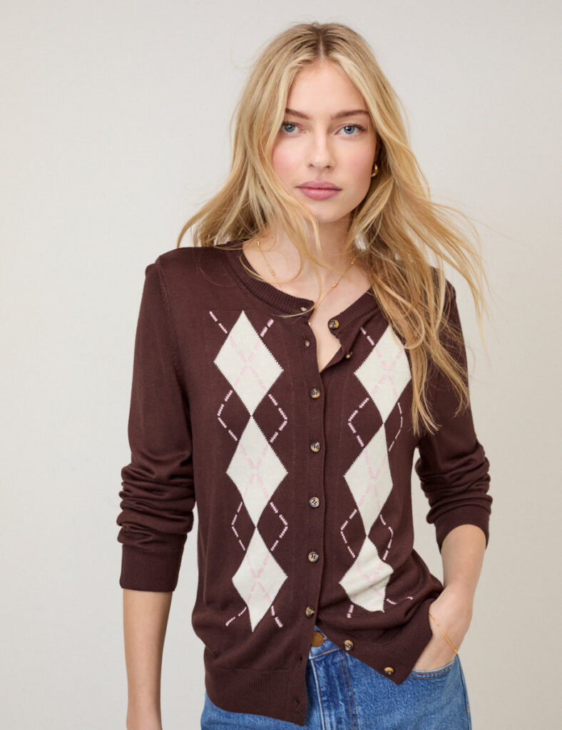 Brown Everyday Relaxed Structured Cardigan