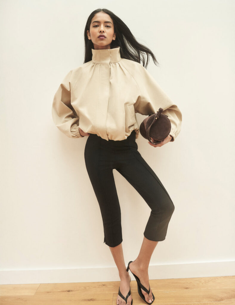 Black High Waisted Cropped Trousers