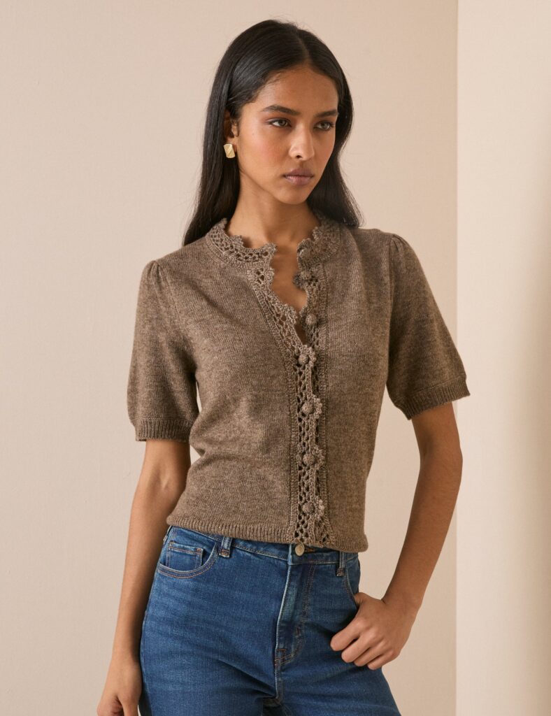 Wool Relaxed Structured Soft Cardigan