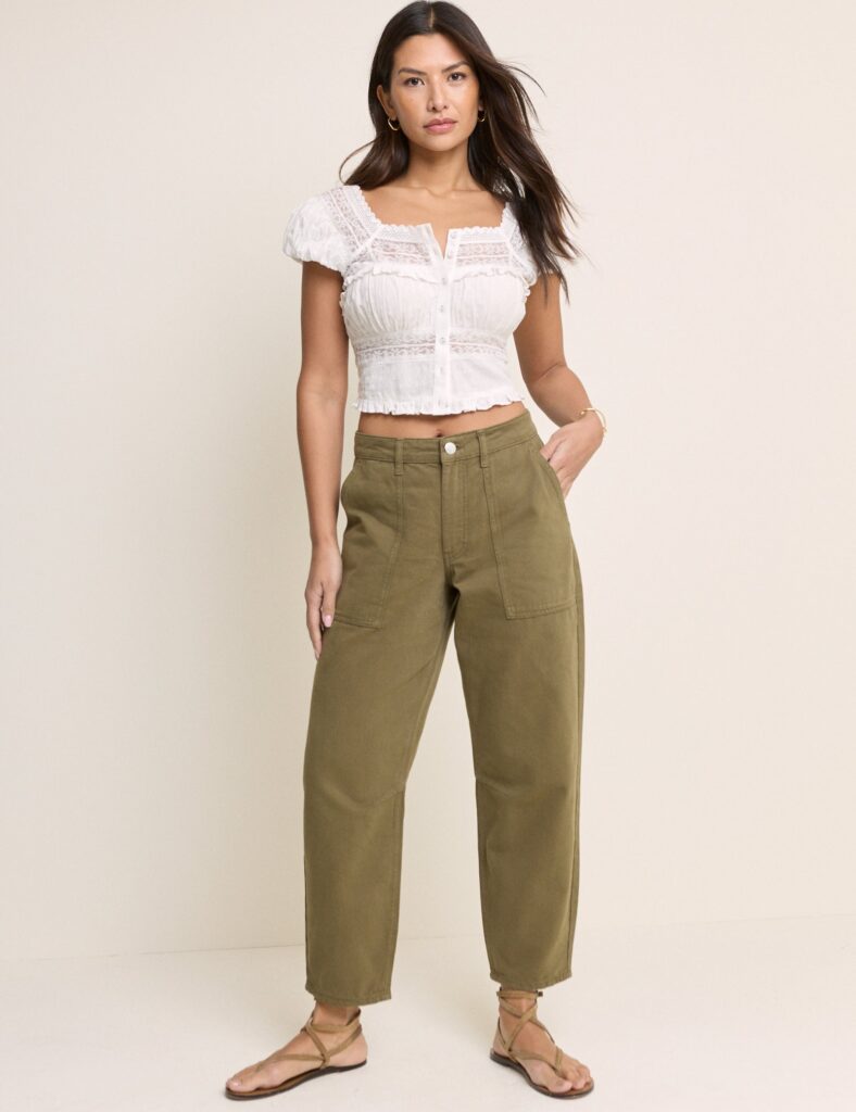 Silver Relaxed Polished Modern Trousers