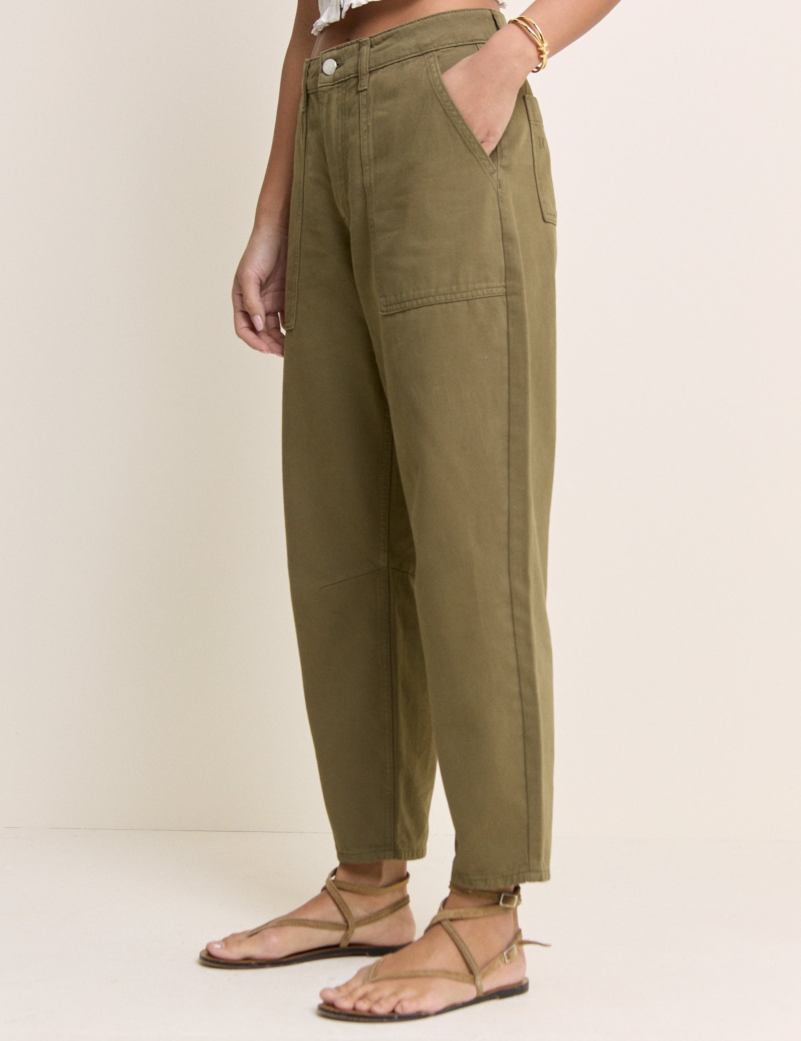 Silver Relaxed Polished Modern Trousers - Image 6