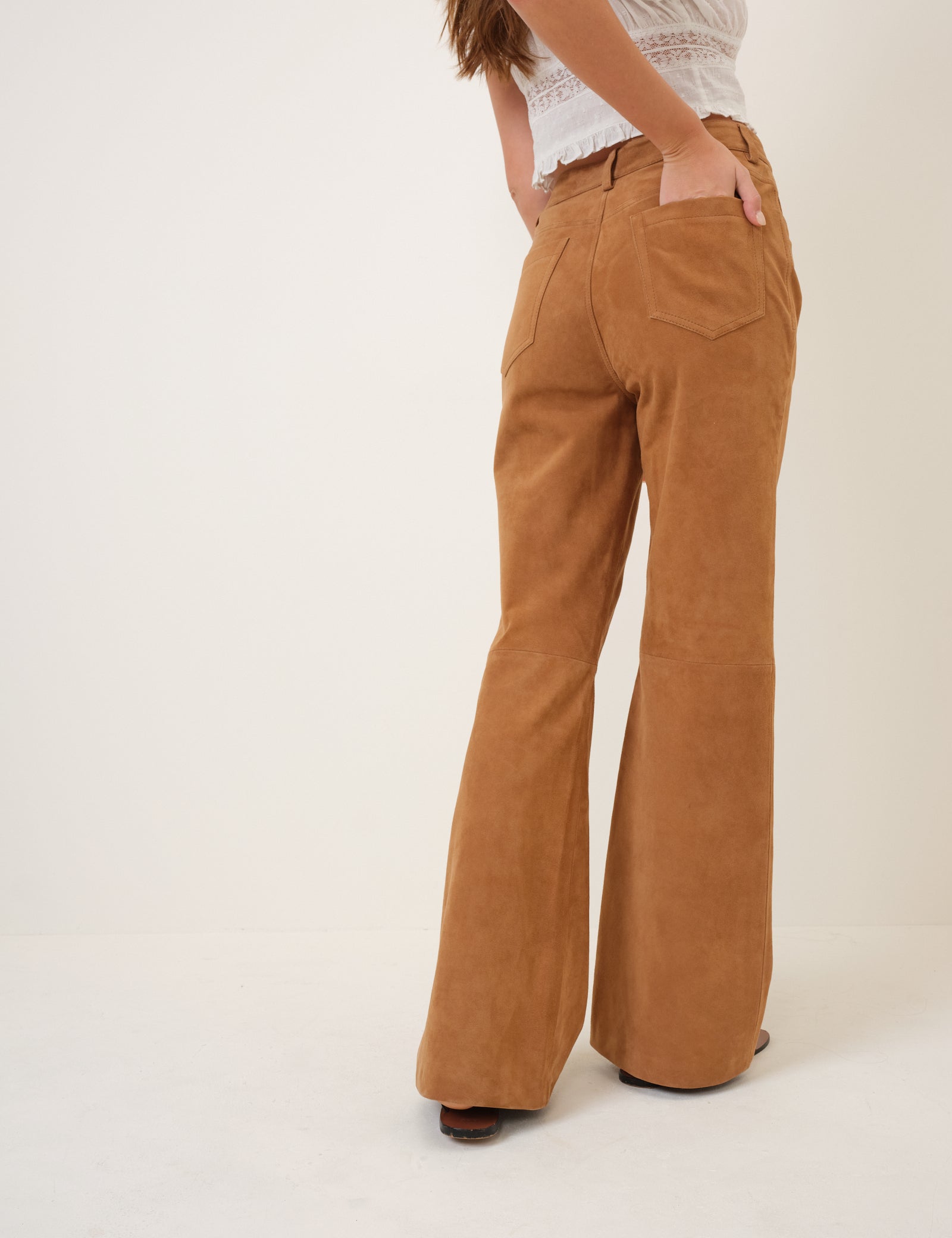 Silver High Waisted Modern Trousers - Image 5