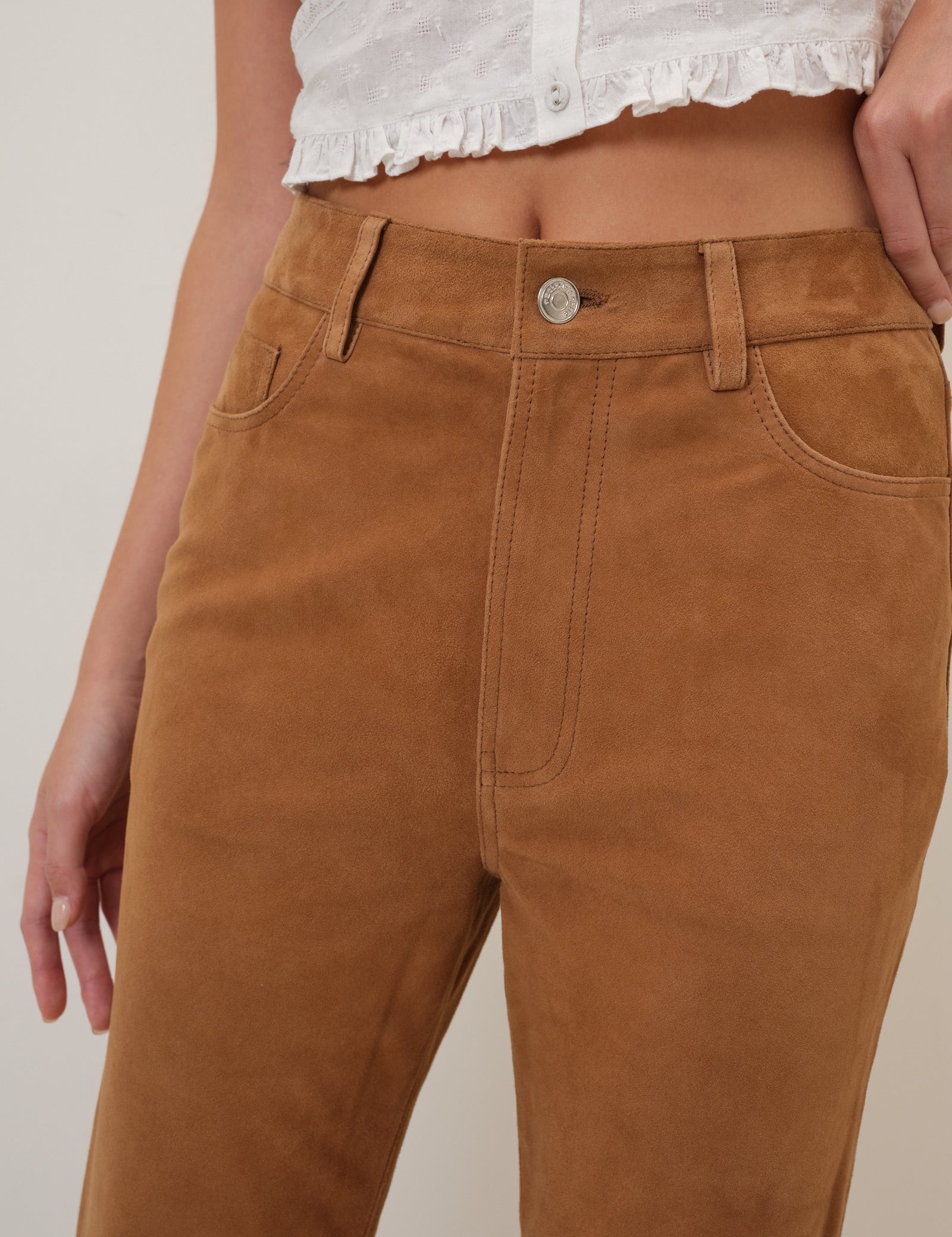 Silver High Waisted Modern Trousers - Image 4