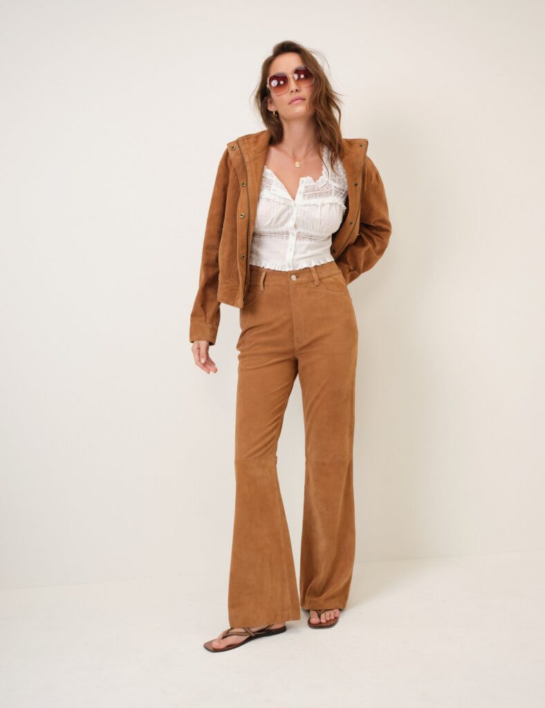 Silver High Waisted Modern Trousers