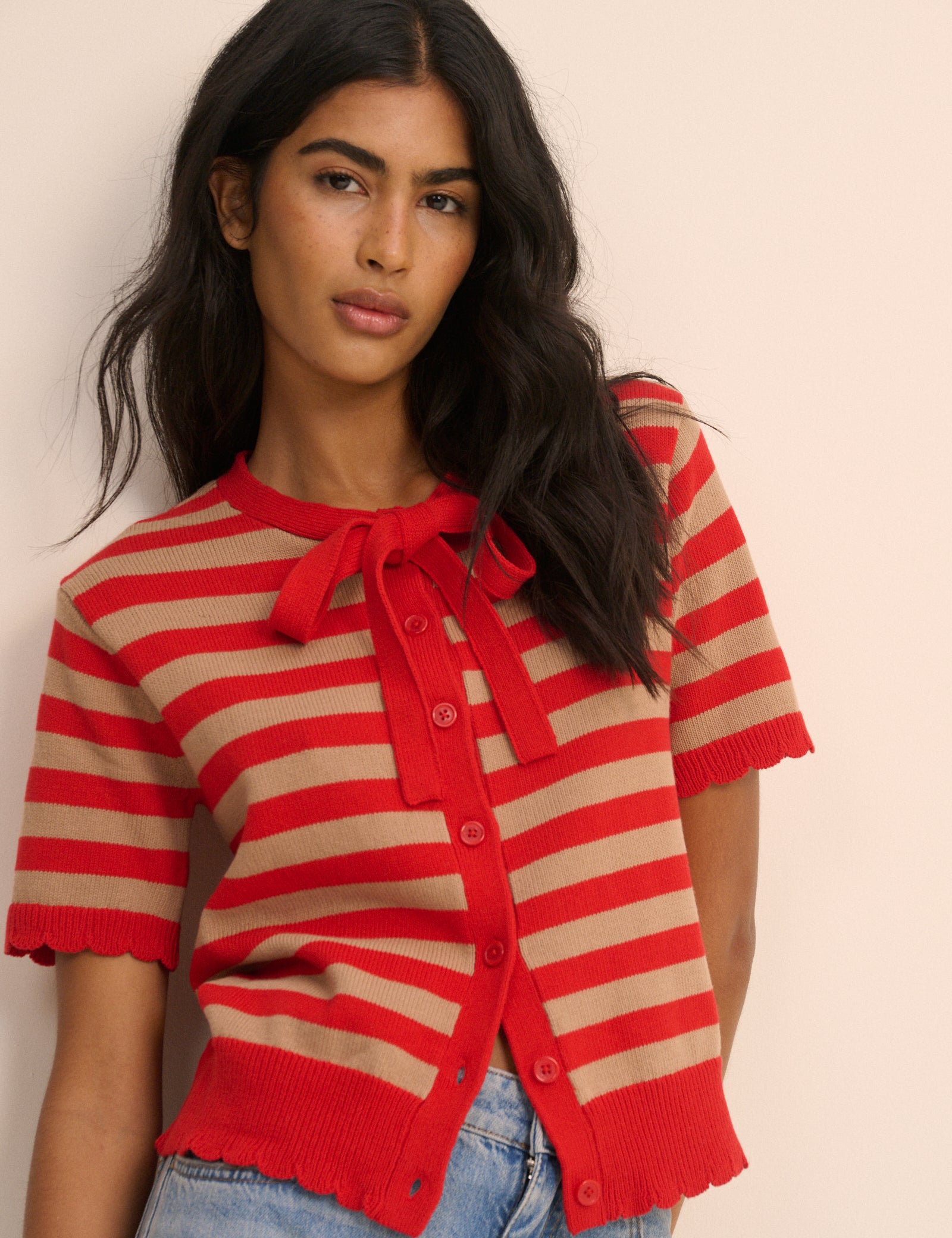 Red Knit Soft Polished Shorts