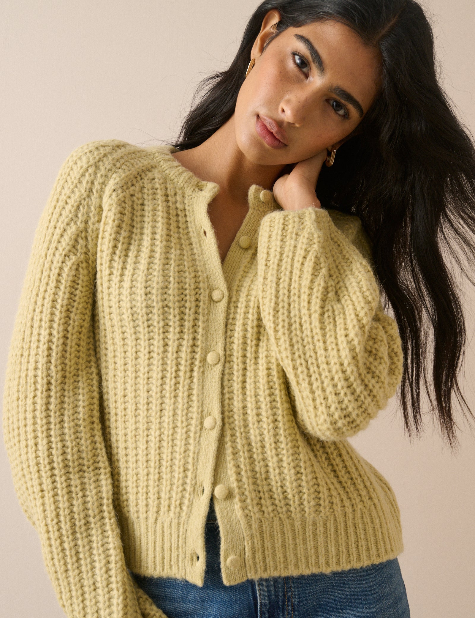 Knit Relaxed Soft Polished Cardigan - Image 3