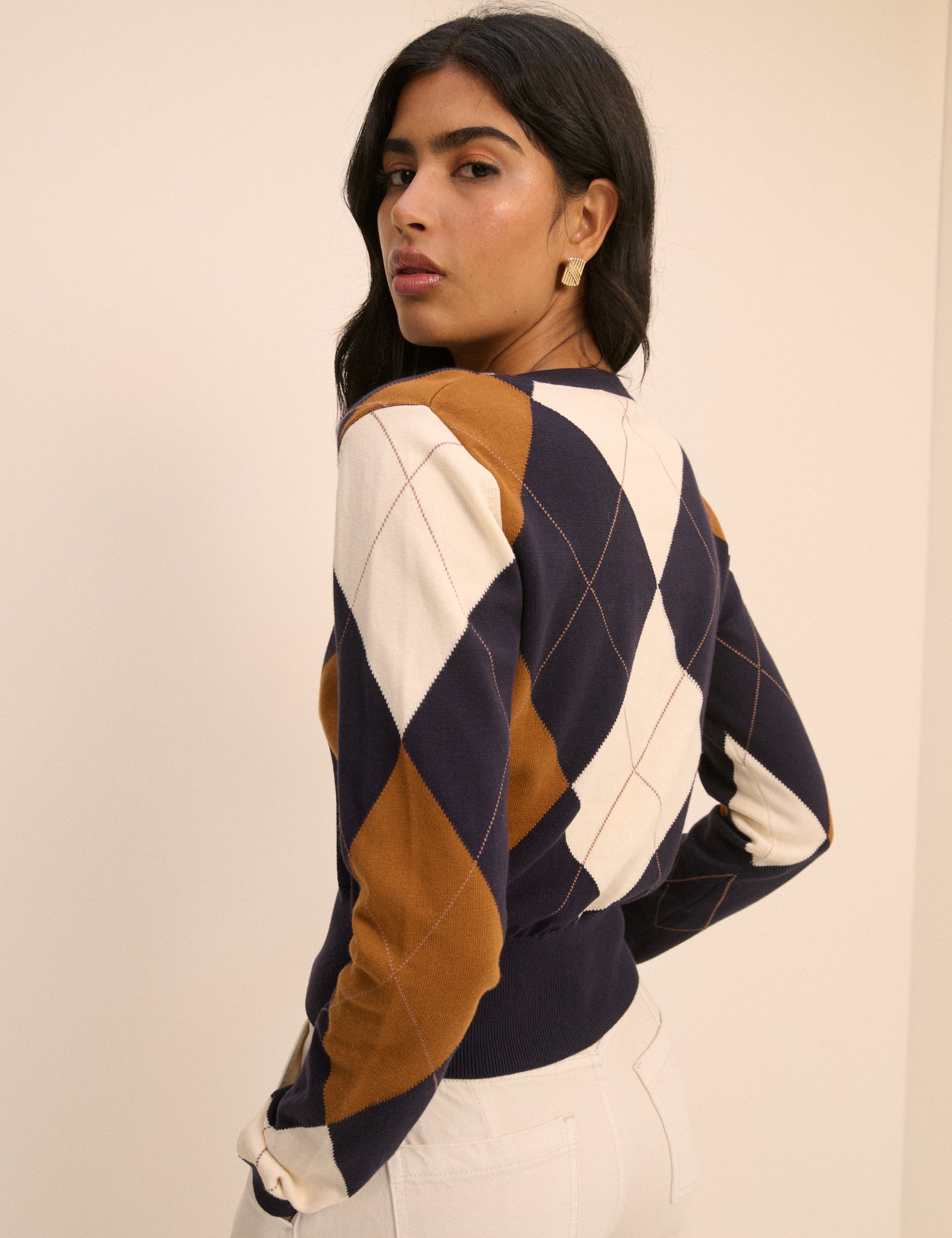 Navy Knit Everyday Relaxed Cardigan - Image 5
