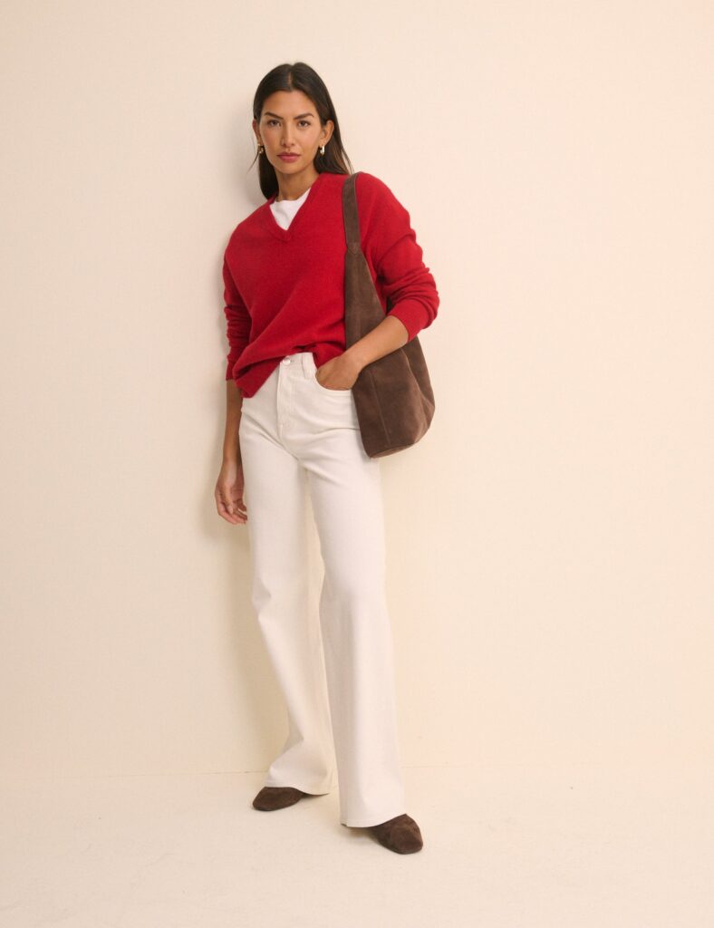 Silver High Rise Wide Leg Refined Jeans