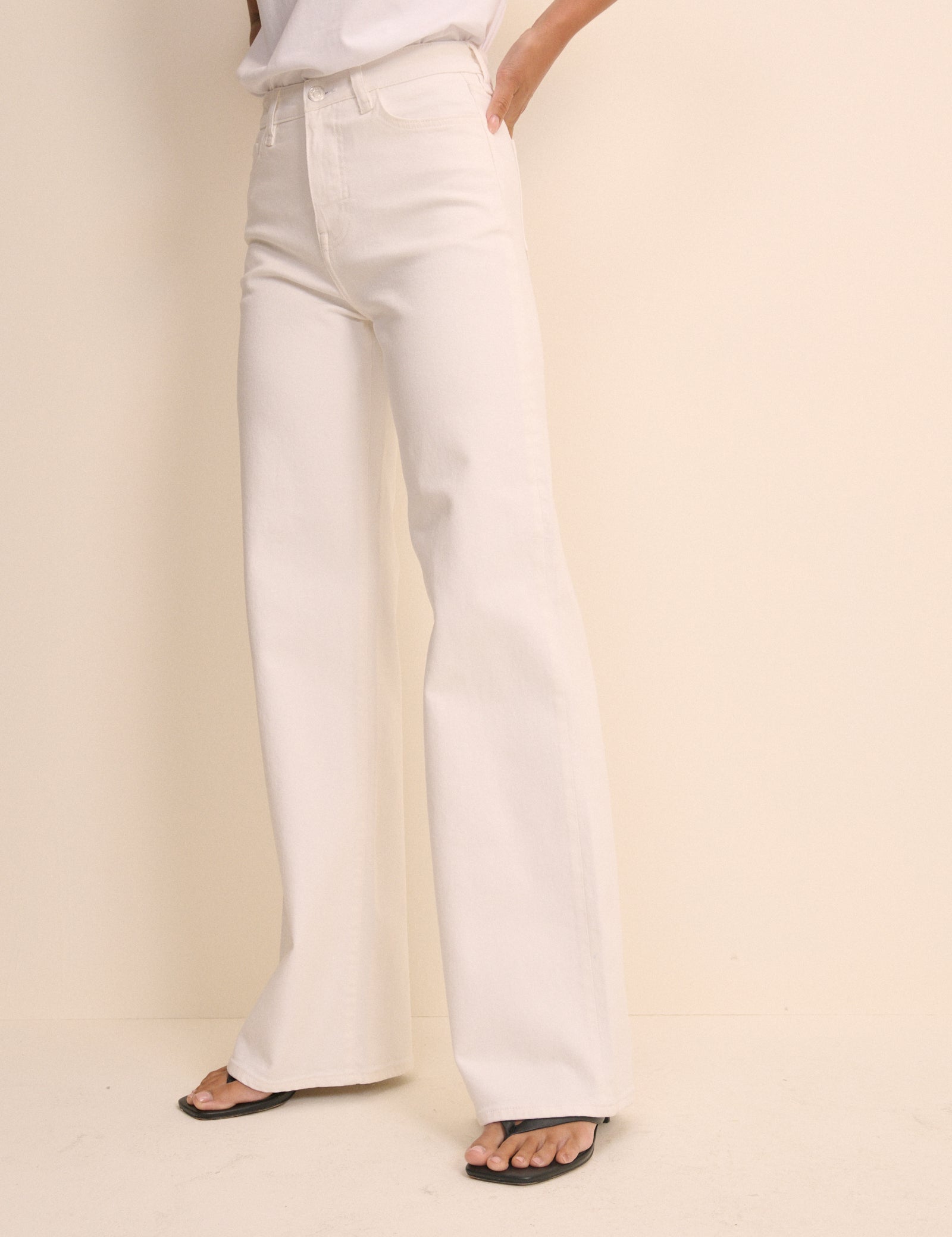 Silver High Rise Wide Leg Refined Jeans - Image 2